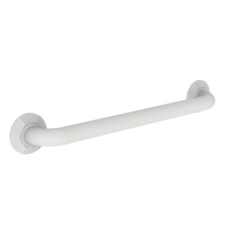 Newport Brass 21" L, Two Post, Solid Brass, 18" Grab Bar in Matte White, Matte White 1200-3918/52
